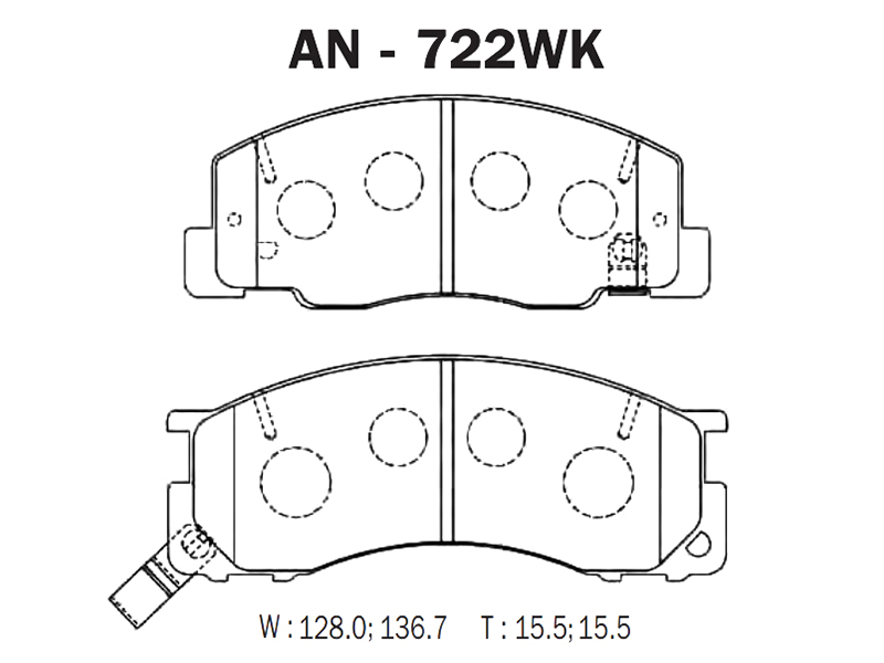 AKEBONO Колодки тормозные (Спереди) Toyota Estima 90-99 / Estima Emina 92-99