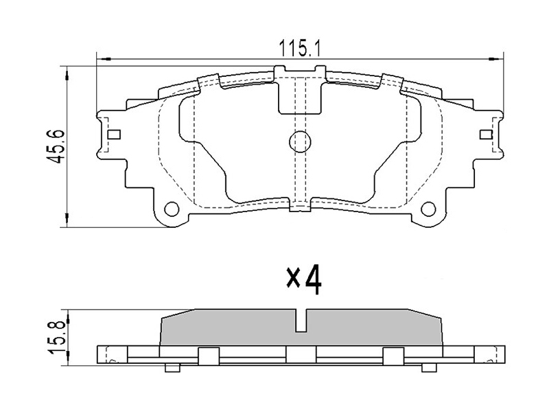 AKEBONO Колодки тормозные (Сзади) Lexus RX 08-15 / Toyota Crown 12-22