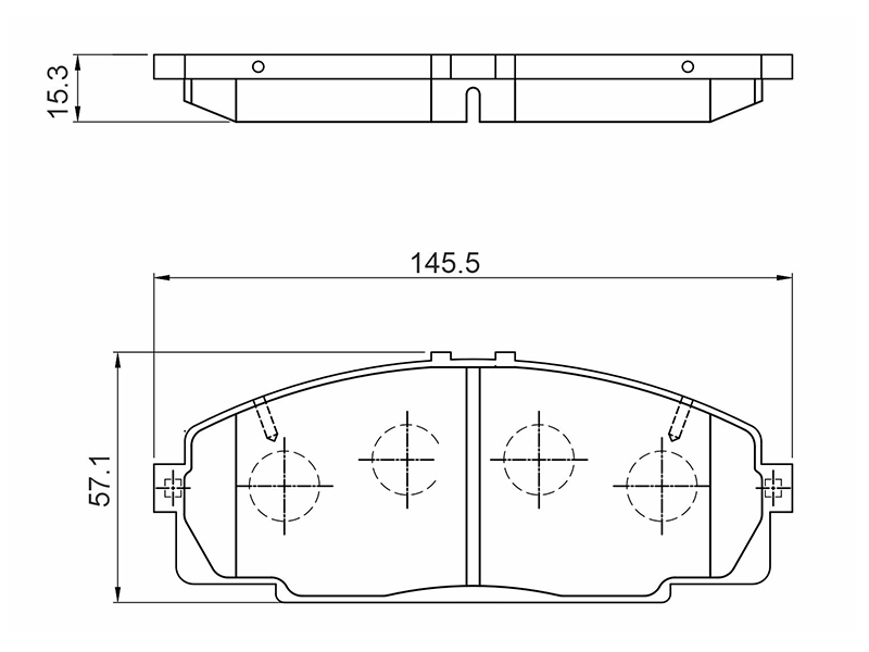 Деталь BAIKOR Колодки тормозные (Спереди) Toyota Hiace 82-20 / Grand Hiace 99-02