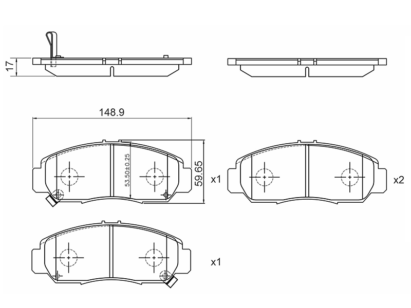 BAIKOR Колодки тормозные (Спереди) Honda Accord 02-13 / Civic 00-17