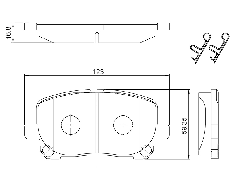 Деталь BAIKOR Колодки тормозные (Спереди) Toyota Ipsum (ACM20) 01-09 / Noah 01-07