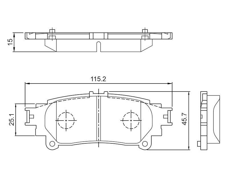 Деталь BAIKOR Колодки тормозные (Сзади) Lexus RX 08-15 / Toyota Crown 12-22