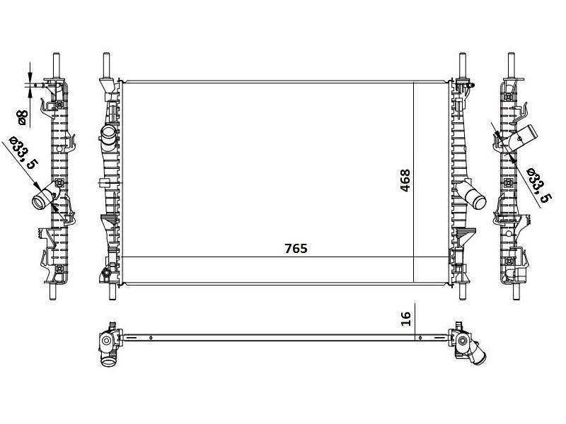 SAT Радиатор Ford Transit 14-20
