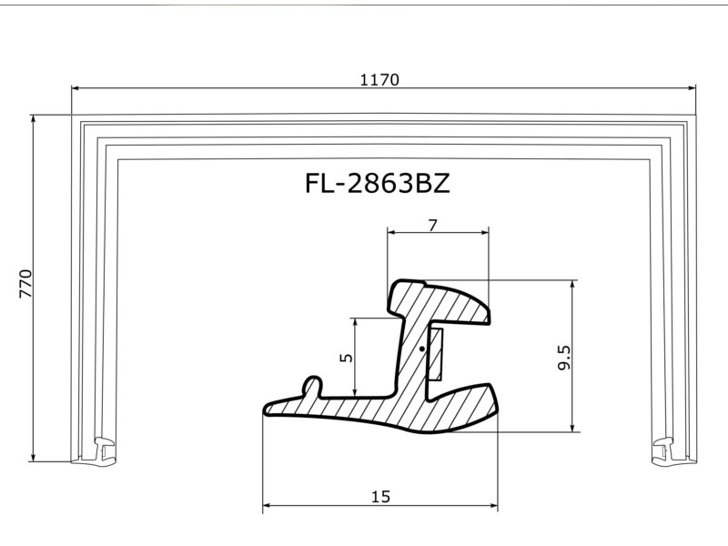 FLEXLINE Молдинг лобового стекла (П-образный) Subaru Impreza 07-12 / Impreza WRX 07-14