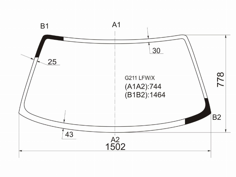 XYG Стекло лобовое Mazda 626 87-97 / Capella 87-97