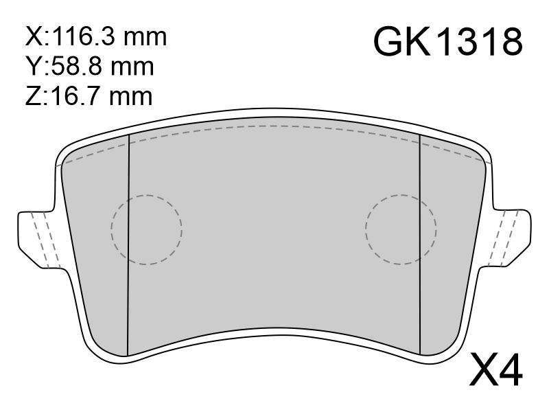 CTR CKVW-91 GK1318 Колодки тормозные дисковые