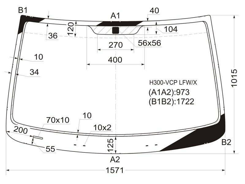 XYG Стекло лобовое Hyundai Grand Starex 07-17 / H1 07-22