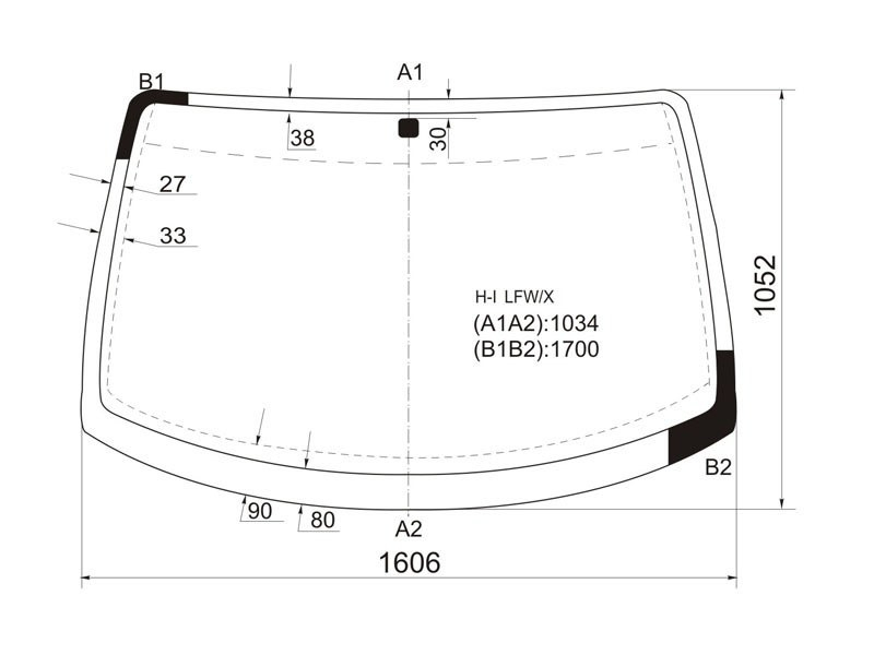 XYG Стекло лобовое Hyundai H1 97-07 / Starex 97-07