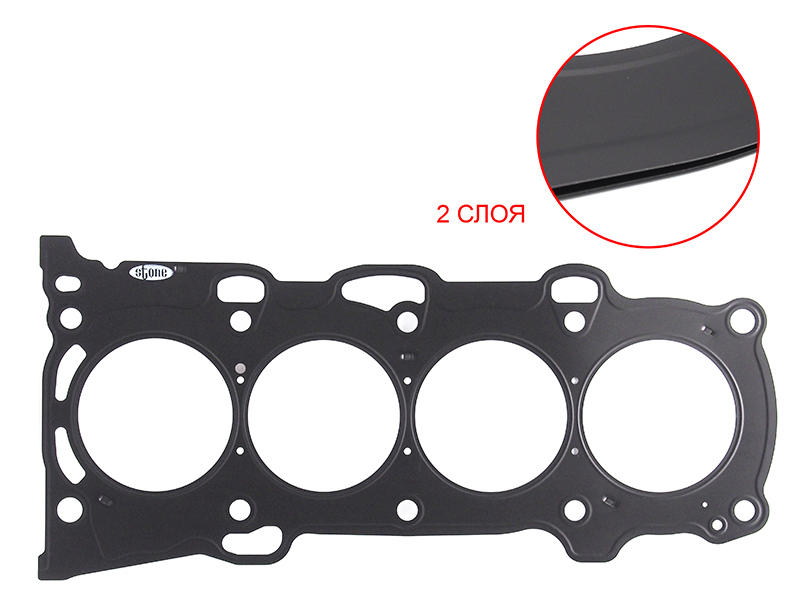 STONE Прокладка головки блока цилиндров Toyota Allion (T240) 01-07 / Avensis 00-08 1AZFE;1AZFSE (Металл)