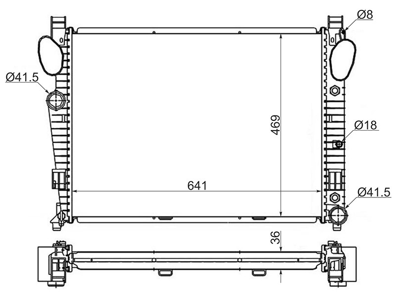 SAT Радиатор Mercedes-Benz S-Class 98-05 / CL-Class 99-06