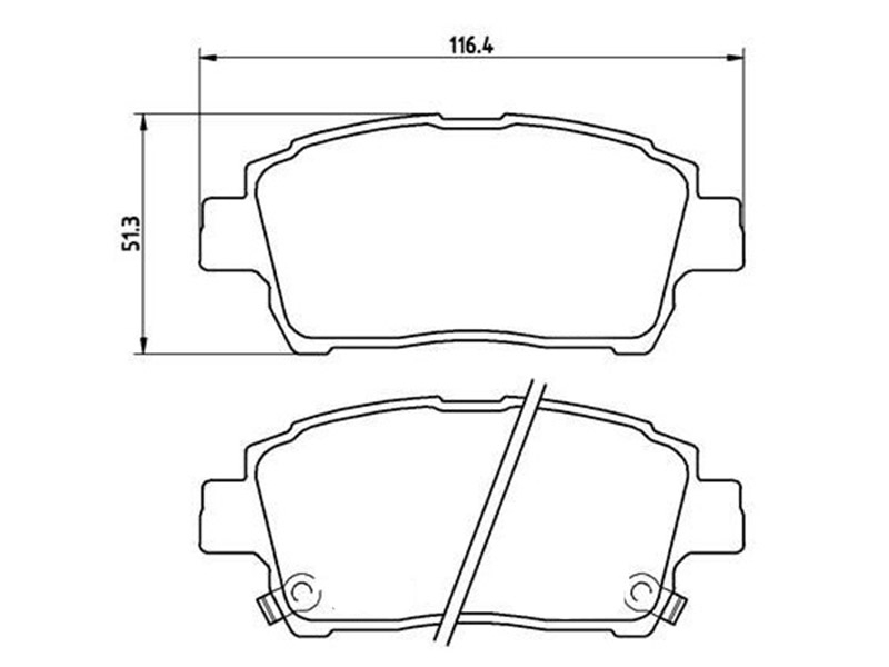 Деталь BREMBO Колодки тормозные (Спереди) Toyota Allion (T240) 01-07 / Corolla 00-07