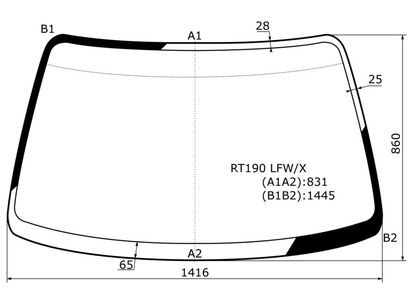 XYG Стекло лобовое Toyota Caldina (T190) 92-02 / Carina E 92-98