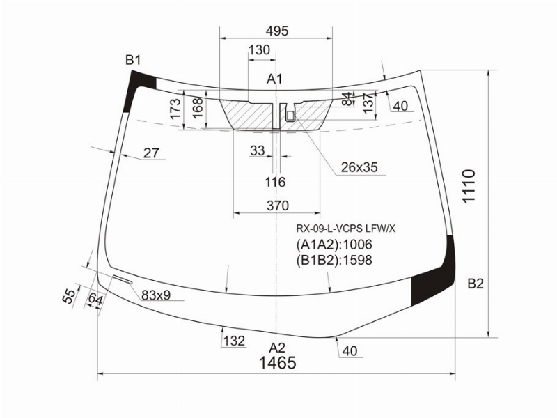 XYG Стекло лобовое (Датчик дождя) Lexus RX 08-15