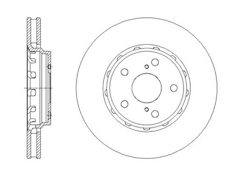 HI-Q/SANGSIN BRAKE Диск тормозной (Спереди) Toyota Alphard (H20,H30) 08-23 / Estima 06