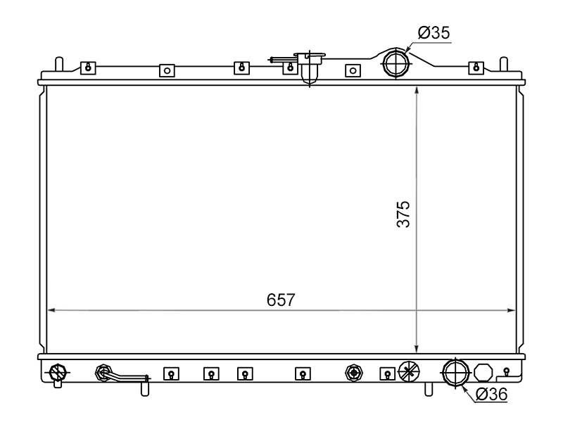 SAT Радиатор Mitsubishi Chariot 91-97