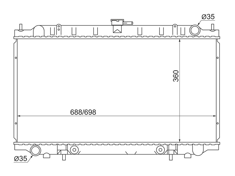 Деталь SAT Радиатор Nissan AD 99-02 / Primera 95-02