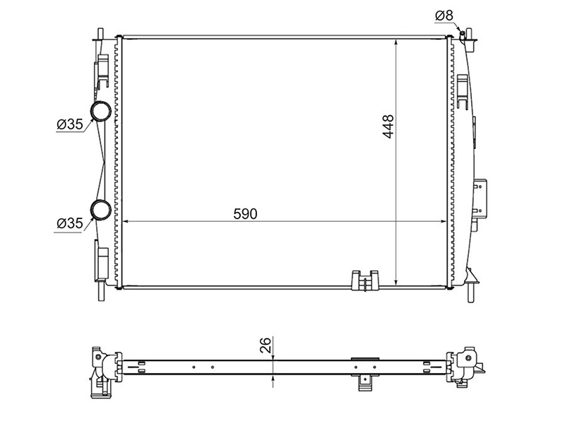 SAT Радиатор Nissan Qashqai 06-13 / Qashqai+2 08-14