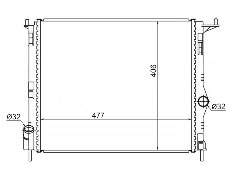 SAT Радиатор LADA Largus 12-21 / Nissan Almera 12-19