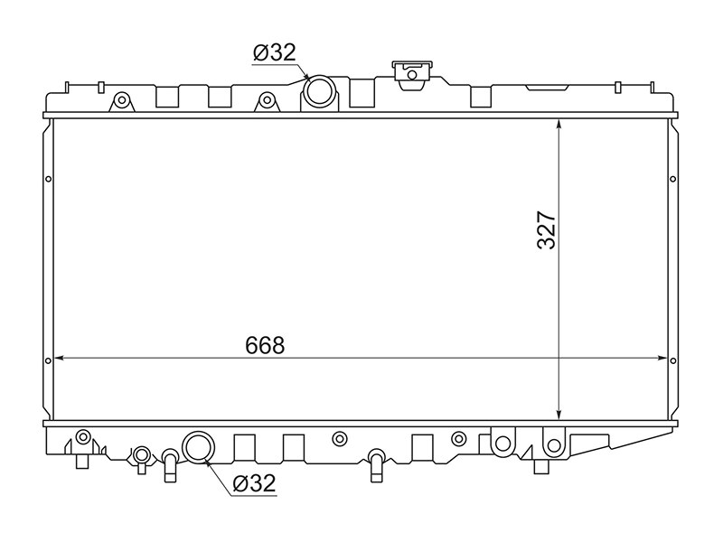 Деталь SAT Радиатор Toyota Corolla (E90) 87-92 / Carina 88-92