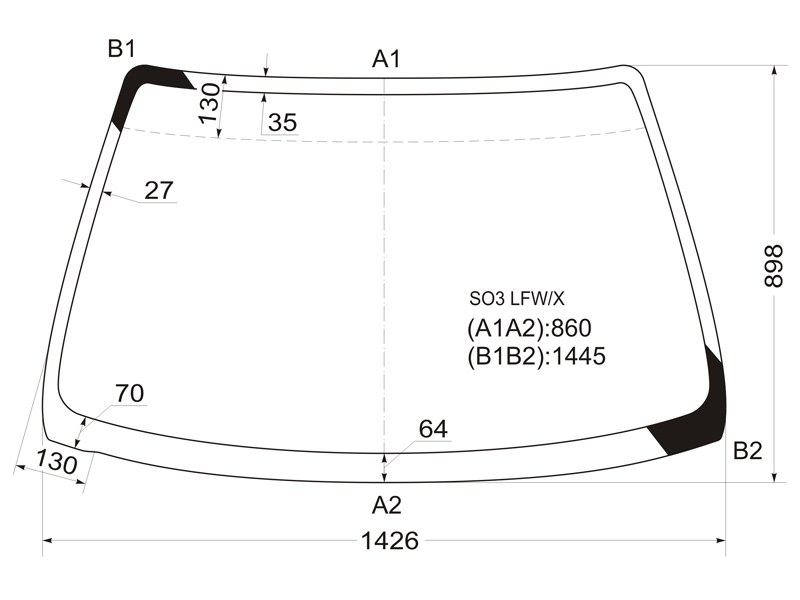 XYG Стекло лобовое (3D HBK/2D CPE) Honda Civic 95-00 / Civic EURO 95-01