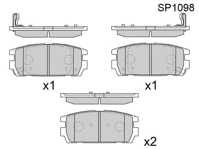 Деталь HI-Q/SANGSIN BRAKE Колодки тормозные (Сзади) Chevrolet Captiva 06-15 / Opel Antara 06-15