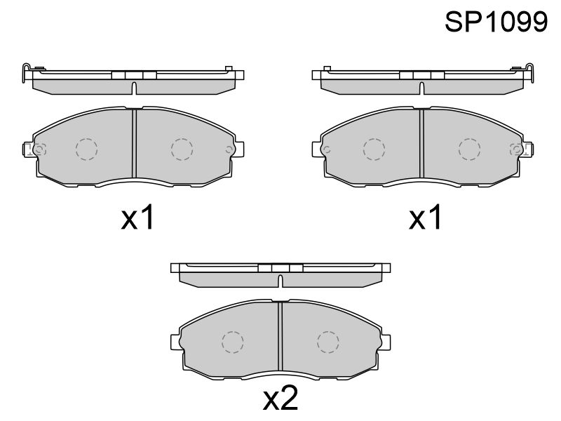HI-Q/SANGSIN BRAKE Колодки тормозные (Спереди) Hyundai H1 97-07 / Porter 98-10