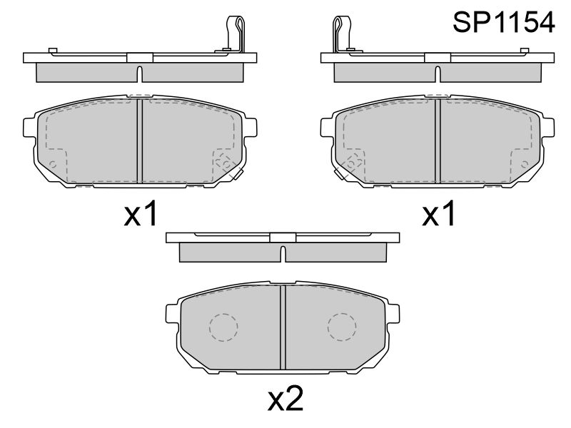 HI-Q/SANGSIN BRAKE Колодки тормозные (Сзади) Kia Sorento 02-09