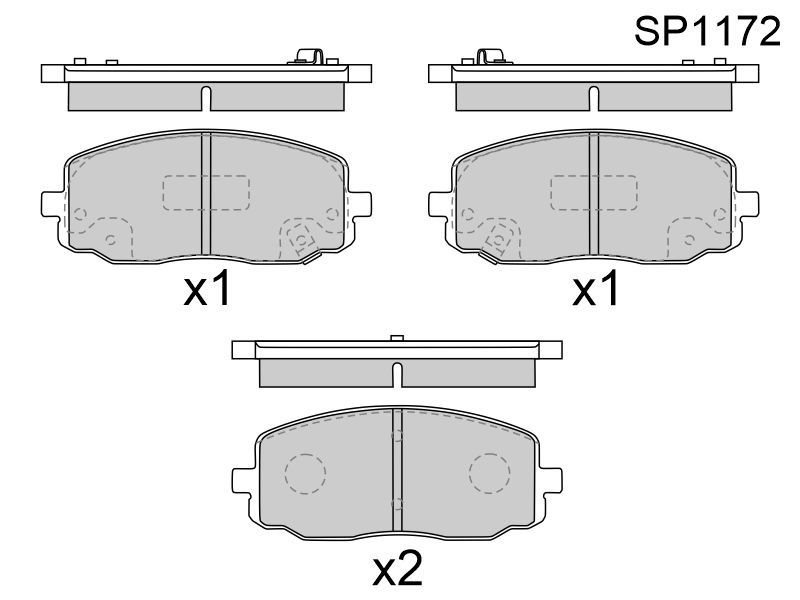 HI-Q/SANGSIN BRAKE Колодки тормозные (Спереди)