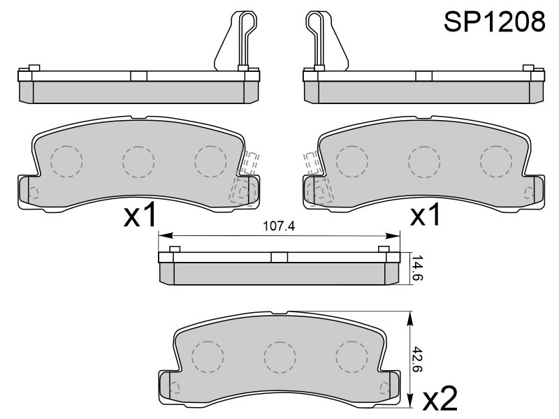 Деталь HI-Q/SANGSIN BRAKE Колодки тормозные (Сзади) Lexus RX 97-03 / Toyota Avensis 97-03