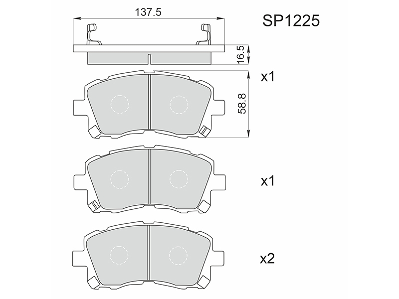 HI-Q/SANGSIN BRAKE Колодки тормозные (Спереди) Nissan Terrano 14-22 / Subaru Forester 97-02