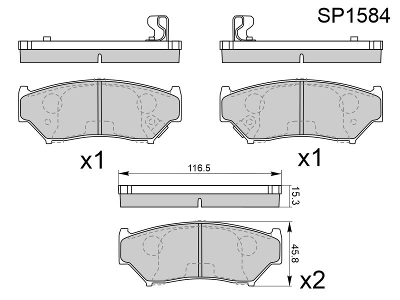 HI-Q/SANGSIN BRAKE Колодки тормозные (Спереди) Suzuki Escudo 88-05 / Grand Vitara 97-16