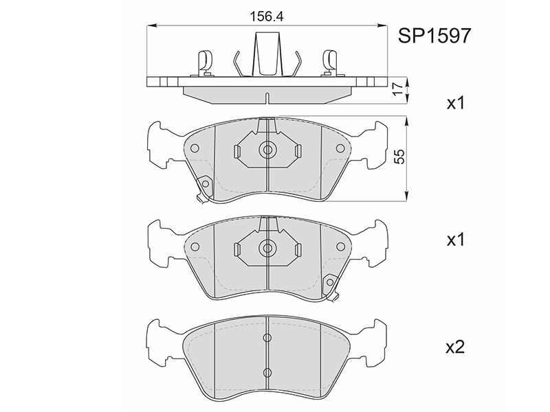 HI-Q/SANGSIN BRAKE Колодки тормозные (Спереди) Toyota Avensis (T220) 97-03