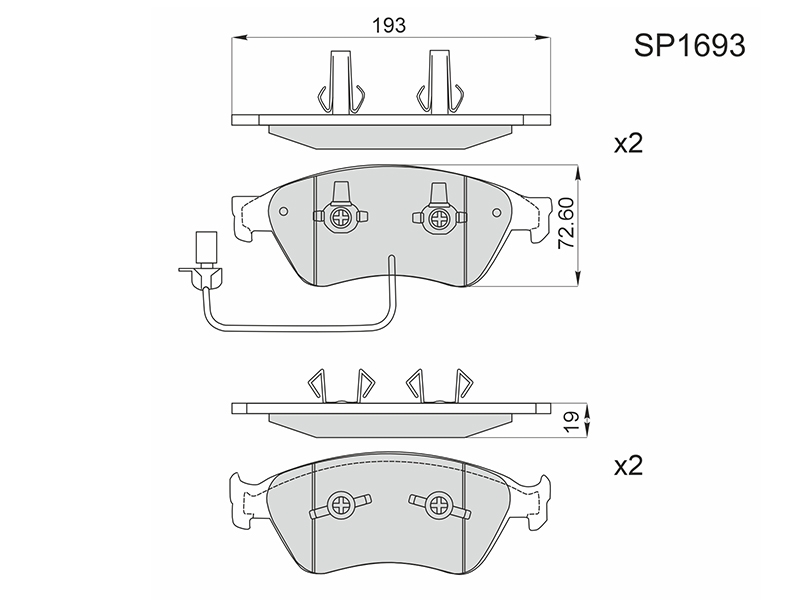 HI-Q/SANGSIN BRAKE Колодки тормозные (Спереди) Audi A6 04-10 / A8 02-10