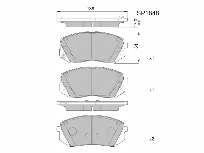 HI-Q/SANGSIN BRAKE Колодки тормозные (Спереди) Hyundai Elantra 15-20 / ix35 09-15