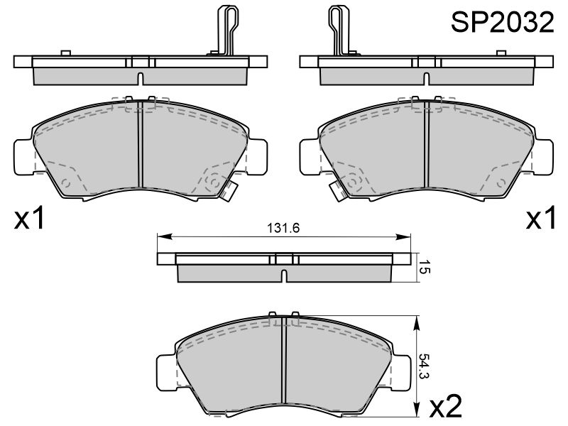 HI-Q/SANGSIN BRAKE Колодки тормозные (Спереди) Honda Fit 01-07 / Capa 98-02