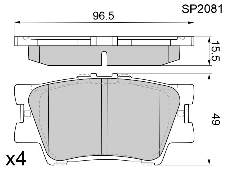 HI-Q/SANGSIN BRAKE Колодки тормозные (Сзади) Toyota Camry (XV40,XV50) 01-21 / Harrier 13-20