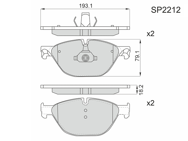 HI-Q/SANGSIN BRAKE Колодки тормозные (Спереди) BMW 5-Series 09-17 / 6-Series 11-18