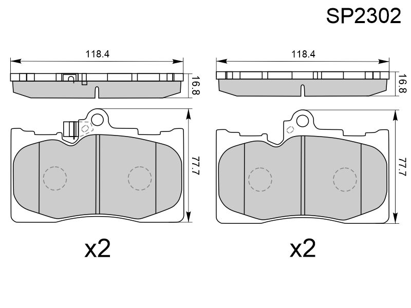 HI-Q/SANGSIN BRAKE Колодки тормозные (Спереди) Lexus GS 05-20 / IS 05-16