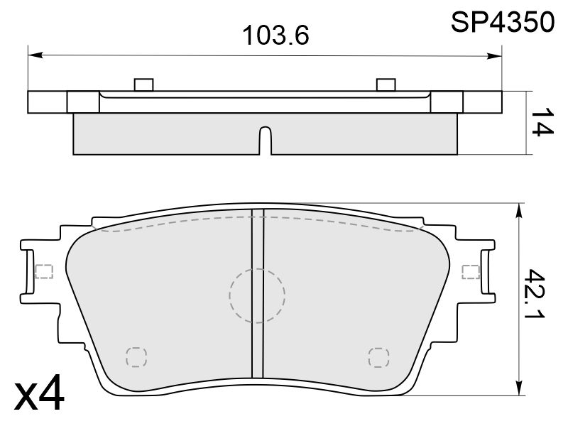 HI-Q/SANGSIN BRAKE Колодки тормозные (Сзади) Mitsubishi Outlander 02-22 / Eclipse Cross 17-22