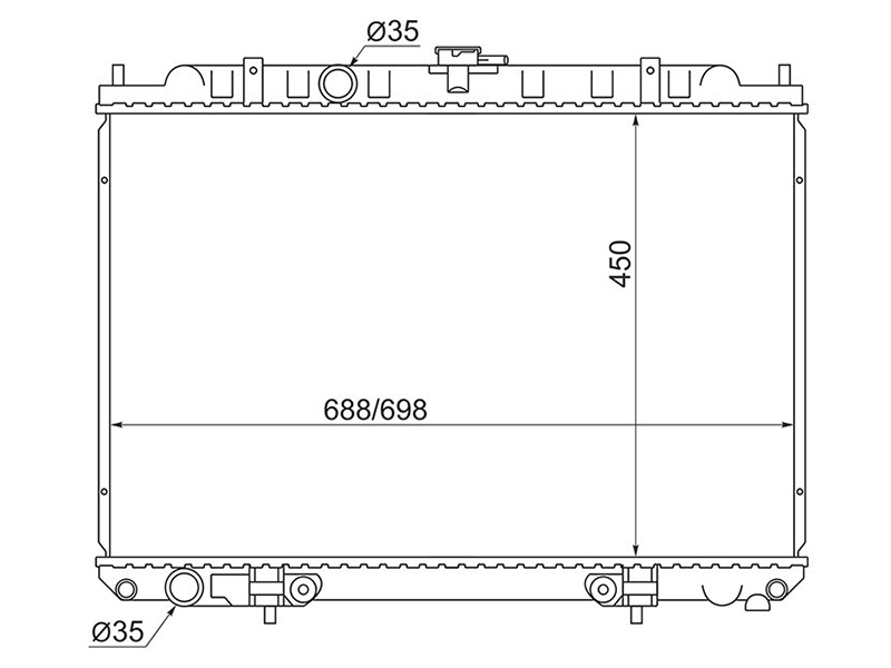 Деталь SAT Радиатор Nissan X-Trail 00-07 / Liberty 98-04