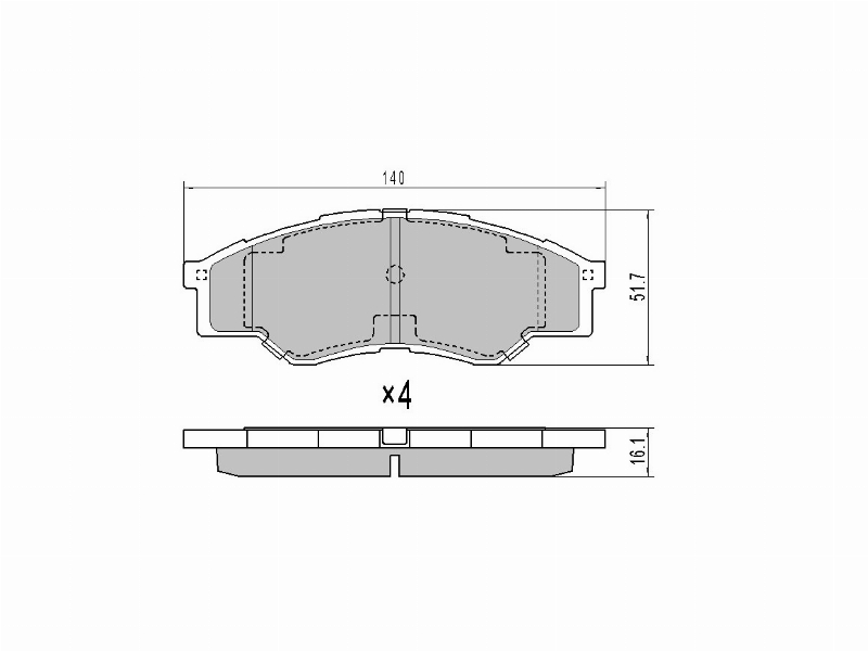 Деталь SAT Колодки тормозные (Спереди) Toyota Hilux Pick Up 08-20 / Hilux Surf 05-09