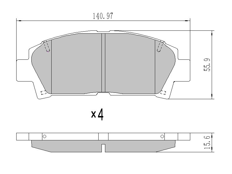 SAT Колодки тормозные (Спереди) Toyota Avensis (T220) 97-03 / Caldina 97-02