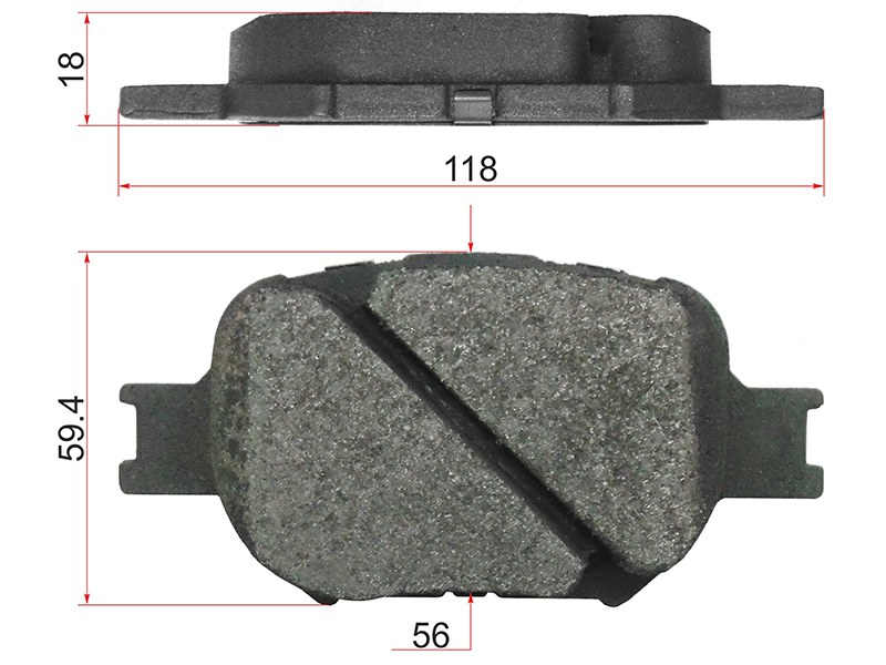 Деталь SAT Колодки тормозные (Спереди) Toyota Allion (T260) 07-16 / Caldina 02-07