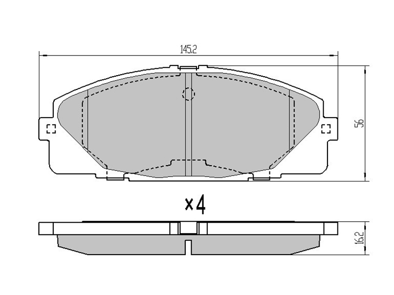 Деталь SAT Колодки тормозные (Спереди/ Усиленные) Toyota Hiace 82-20 / Grand Hiace 99-02