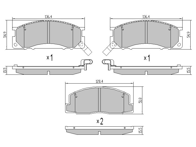SAT Колодки тормозные (Спереди) Toyota Lite Ace 92-96 / Lite Ace Truck 86-99