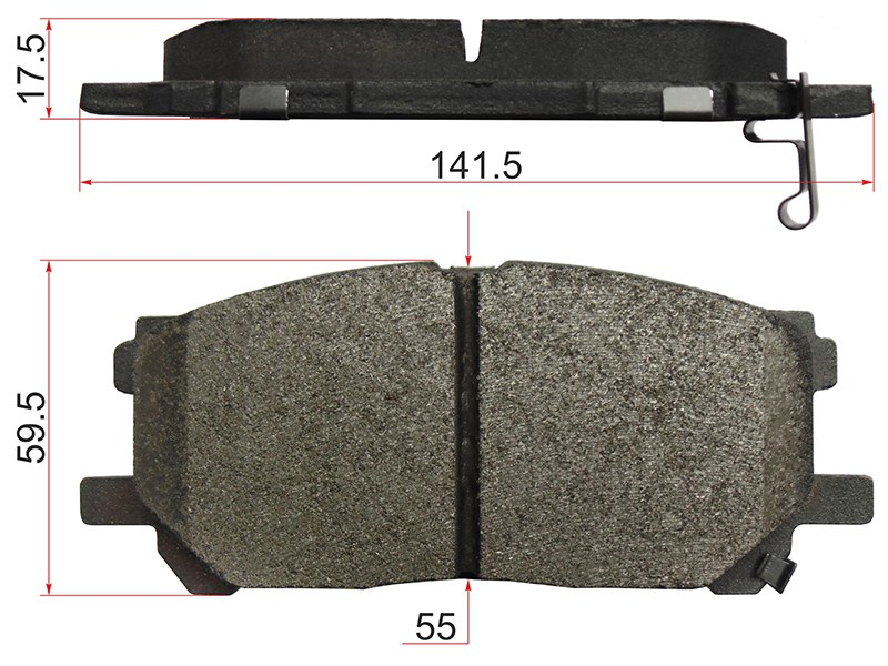 Деталь SAT Колодки тормозные (Спереди) Lexus RX 03-09 / Toyota Harrier 03-13