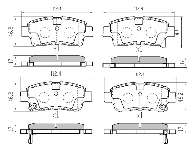 Деталь SAT Колодки тормозные (Спереди) Toyota Probox 02-14 / Succeed 02-14
