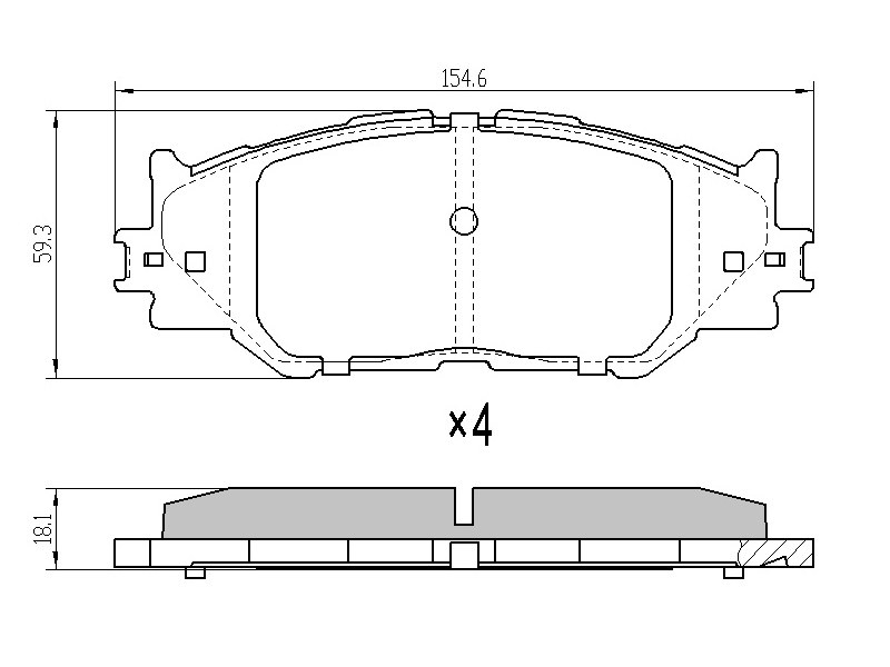 Деталь SAT Колодки тормозные (Спереди) Lexus IS 05