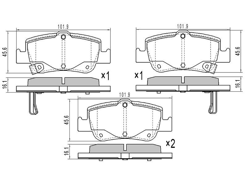 Деталь SAT Колодки тормозные (Сзади) Toyota Corolla (E150,E180) 06-19 / Auris 06-18