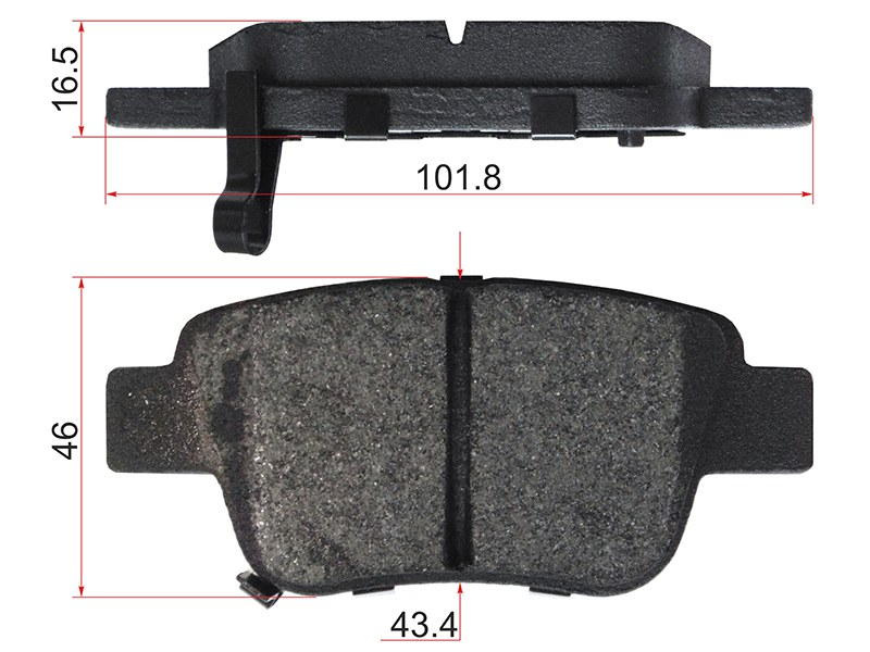 SAT Колодки тормозные (Сзади) Toyota Avensis (T220,T250) 00-08 / Alphard 08-15